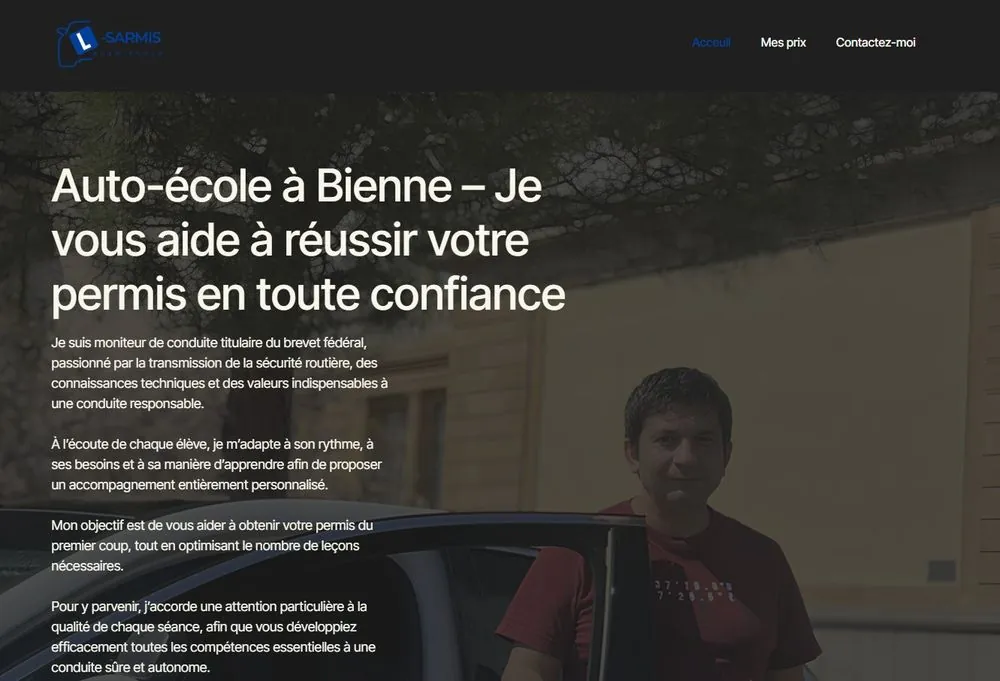 Site L-Sarmis Auto-école à Bienne